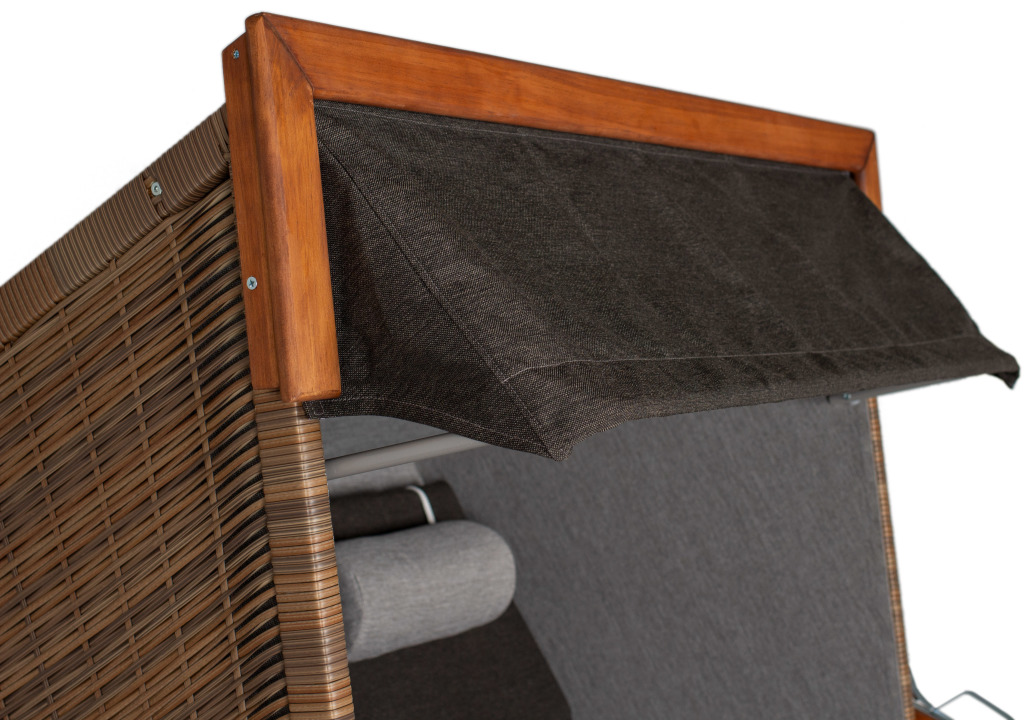 Strandkorb Tinnum Pinie PE griseum Dessi... Strandkorb Tinnum Pinie PE griseum Dessi...